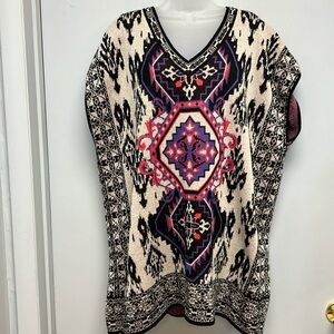 Jealous Tomato Knit Aztec Poncho Size S/M